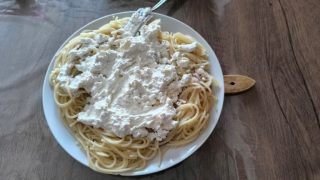 Megérdemelt vacsorám Aggteleken a szállásomon