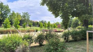 Kazincbarcika, a Színes Város, játszótér virágokkal