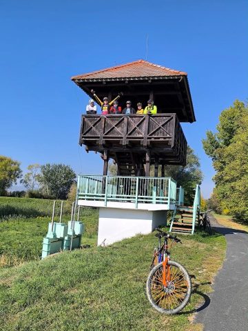 kis-balaton-kerekparral Bringások a Kis-Balaton melletti kerékpárútnál álló kilátón